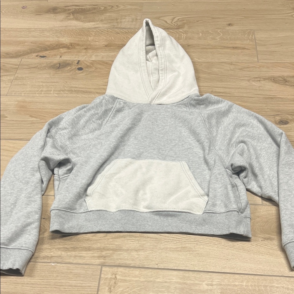 Aerie Gray and Cream Hoodie